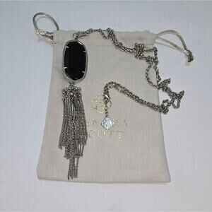 Kendra scott black and silver Rayne‎ necklace